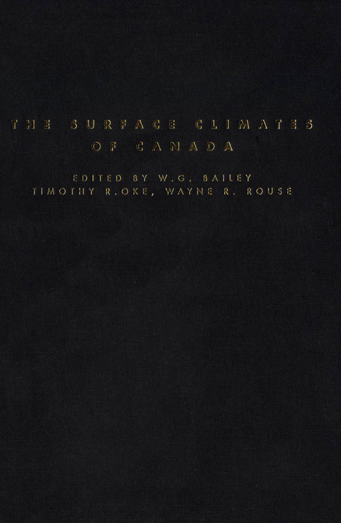 The Surface Climates of Canada